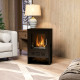 Ethanol Fireplace Stove with Shelf, Freestanding Bioethanol Fire, Indoor Ethanol Burner with 0.9 Litres Volume, Burns for Up to 