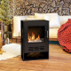 Ethanol Fireplace Stove with Shelf, Freestanding Bioethanol Fire, Indoor Ethanol Burner with 0.9 Litres Volume, Burns for Up to 