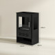 Ethanol Fireplace Stove with Shelf, Freestanding Bioethanol Fire, Indoor Ethanol Burner with 0.9 Litres Volume, Burns for Up to 