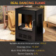 Ethanol Fireplace Stove with Shelf, Freestanding Bioethanol Fire, Indoor Ethanol Burner with 0.9 Litres Volume, Burns for Up to 
