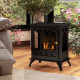 Ethanol Fireplace Stove, Freestanding Bioethanol Fire, Indoor Ethanol Burner with 0.9 Litres Volume, Burns for Up to 3.3 Hours, 