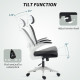 Executive Office Chair, Ergonomic Mesh High Back Desk Chair with Flip-up Armrest, Rotatable Headrest, Adjustable Lumbar Support,