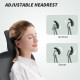 Executive Office Chair, Ergonomic Mesh High Back Desk Chair with Flip-up Armrest, Rotatable Headrest, Adjustable Lumbar Support,