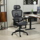 Executive Office Chair, Ergonomic Mesh High Back Desk Chair with Lumbar Support, Reclining Function, Swivel Computer Chair with 