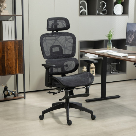 Executive Office Chair, Ergonomic Mesh High Back Desk Chair with Lumbar Support, Reclining Function, Swivel Computer Chair with 