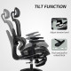 Executive Office Chair, Ergonomic Mesh High Back Desk Chair with Lumbar Support, Reclining Function, Swivel Computer Chair with 