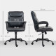 Executive Office Chair, Faux Leather Desk Chair with Height Adjustable, Swivel Wheels and Tilt Function, Computer Chair for Home