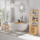 Extendable Bamboo Bathtub Shelf Rack Bath Caddy Tray Bathroom Storage