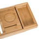 Extendable Bamboo Bathtub Shelf Rack Bath Caddy Tray Bathroom Storage, Set of 2