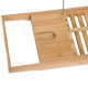 Extendable Bamboo Bathtub Shelf Rack Bath Caddy Tray Bathroom Storage, Set of 2