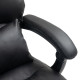 Faux Leather Reclining Office Chair, with Footrest - Black