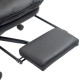 Faux Leather Reclining Office Chair, with Footrest - Black