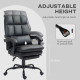 Faux Leather Reclining Office Chair, with Footrest - Black