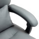 Faux Leather Reclining Office Chair, with Footrest - Grey