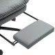 Faux Leather Reclining Office Chair, with Footrest - Grey
