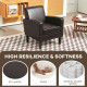Faux Leather Simple Armchair - Brown