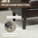 Faux Leather Simple Armchair - Brown
