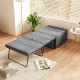 Folding Bed with Linen Sponge Mattress and Dust Cover, Foldable Guest Bed Compact Single Bed with Metal Frame, 69 x 181.5 cm, Gr