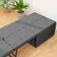 Folding Bed with Linen Sponge Mattress and Dust Cover, Foldable Guest Bed Compact Single Bed with Metal Frame, 69 x 181.5 cm, Gr