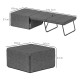 Folding Bed with Linen Sponge Mattress and Dust Cover, Foldable Guest Bed Compact Single Bed with Metal Frame, 69 x 181.5 cm, Gr