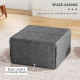 Folding Bed with Linen Sponge Mattress and Dust Cover, Foldable Guest Bed Compact Single Bed with Metal Frame, 69 x 181.5 cm, Gr