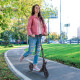 Folding Kick Scooter Hight-Adjustable Urban Scooter w/ Rear Brake, Double Shock Absorption System &amp; 2 Big Wheels, For 14+ Teens 
