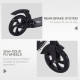 Folding Kick Scooter Hight-Adjustable Urban Scooter w/ Rear Brake, Double Shock Absorption System &amp; 2 Big Wheels, For 14+ Teens 