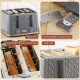 Four-Slice Honeycomb Toaster - Grey