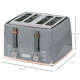 Four-Slice Honeycomb Toaster - Grey