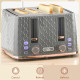 Four-Slice Honeycomb Toaster - Grey