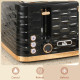Four-Slice Rippled Toaster - Black