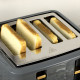 Four-Slice Rippled Toaster - Grey