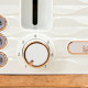 Four-Slice Rippled Toaster - White