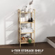 Four-Tier Bamboo Adjustable Shelf Storage Unit