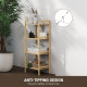 Four-Tier Bamboo Adjustable Shelf Storage Unit