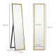Full Length Mirror, 37 x 157cm Wall Mounted, Leaning, Free Standing Mirror, Framed Full Body Mirror for Living Room, Bedroom, Bl