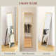 Full Length Mirror, 37 x 157cm Wall Mounted, Leaning, Free Standing Mirror, Framed Full Body Mirror for Living Room, Bedroom, Wh