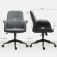 Home Office Chair, Upholstered Linen Desk Chair with Adjustable Height and Tilt Function, Swivel Chair for Home Office and Study