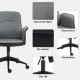 Home Office Chair, Upholstered Linen Desk Chair with Adjustable Height and Tilt Function, Swivel Chair for Home Office and Study