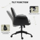 Home Office Chair, Upholstered Linen Desk Chair with Adjustable Height and Tilt Function, Swivel Chair for Home Office and Study