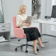 91-99cm Sherpa Fleece Office Chair - Pink
