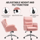 91-99cm Sherpa Fleece Office Chair - Pink