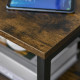 Industrial Side Table Set of 2, Sofa Table with Drawer, Bedside Cabinet with Storage Shelf, Slim Nightstand for Living Room, Bed