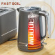 Kettle and Toaster Set, 1.7L 3000W Fast Boil Kettle &amp; 2 Slice Toaster Kitchen Set with 6 Level Browning Controls, Defrost, Rehea