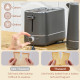 Kettle and Toaster Set, 1.7L 3000W Fast Boil Kettle &amp; 2 Slice Toaster Kitchen Set with 6 Level Browning Controls, Defrost, Rehea