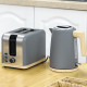 Kettle and Toaster Set, 1.7L 3000W Fast Boil Kettle &amp; 2 Slice Toaster Kitchen Set with 7 Level Browning Controls, Defrost, Rehea