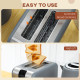 Kettle and Toaster Set, 1.7L 3000W Fast Boil Kettle &amp; 2 Slice Toaster Kitchen Set with 7 Level Browning Controls, Defrost, Rehea