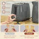 Kettle and Toaster Set, 1.7L 3000W Fast Boil Kettle &amp; 2 Slice Toaster Kitchen Set with 7 Level Browning Controls, Defrost, Rehea