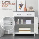 kleankin Bathroom Furniture Set with Adjustable Shelves, Tall Bathroom Storage Cabinet with Open Shelves, Bathroom Floor Cabinet