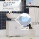 kleankin Bathroom Furniture Set with Adjustable Shelves, Tall Bathroom Storage Cabinet with Open Shelves, Bathroom Floor Cabinet